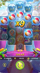 Songkran Splash · Identifikasi susunan gulungan 3-4-5-4-3 serta pemantauan simbol khusus.